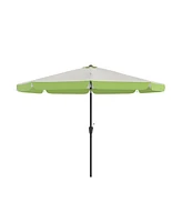 10 ft tassel umbrella, outdoor umbrella with tilt and crank for garden, deck, backyard, pool and beach, green