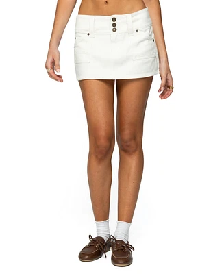 Edikted Women's Mckinley Denim Mini Skirt