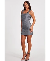 Quiz Women's Bengaline Gingham Bodycon Dress