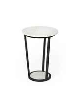Chic Round Marble Side Table – Ideal for Sofa or Bedside Use