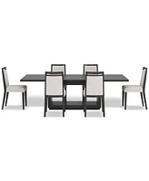 Tivie 7-Pc. Dining Set (Rectangular Table & 6 Wood Chairs)