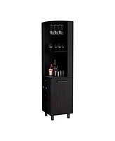 Morocco Corner Bar Single Door Cabinet Two , Ten Built-in Wine Rack, Two