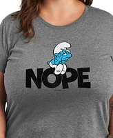 Hybrid Apparel Plus The Smurfs Nope Graphic T-Shirt