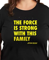 Hybrid Apparel Plus Star Wars The Force is Strong Short Sleeve T-Shirt