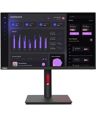 Lenovo ThinkVision T24i-30 23.8" 16:9 Full Hd Ips Wled Lcd Monitor, Raven Black