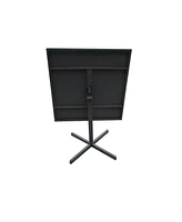 Modern 32" Square Dining Table Top with Sturdy Aluminum Pedestal Base