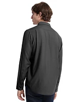 Michael Kors Men's Crepe Long Sleeve Two-Pocket Button-Front Shirt
