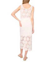 1.State Womens Crochet Open Weave Tank Top Midi Skirt