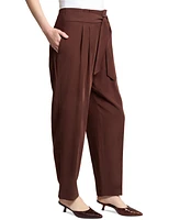 Jones New York Petite Belted Paperbag Tapered-Leg Pants