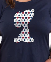 Hybrid Apparel Plus Peanuts Snoopy Americana Graphic Crew Neck T-Shirt