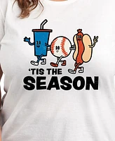 Hybrid Apparel Plus Tis the Season Graphic Crew Neck T-Shirt