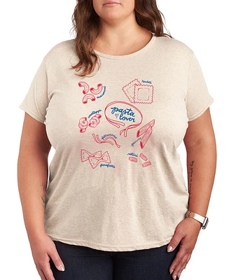 Hybrid Apparel Plus Pasta Lover Graphic Crew Neck T-Shirt