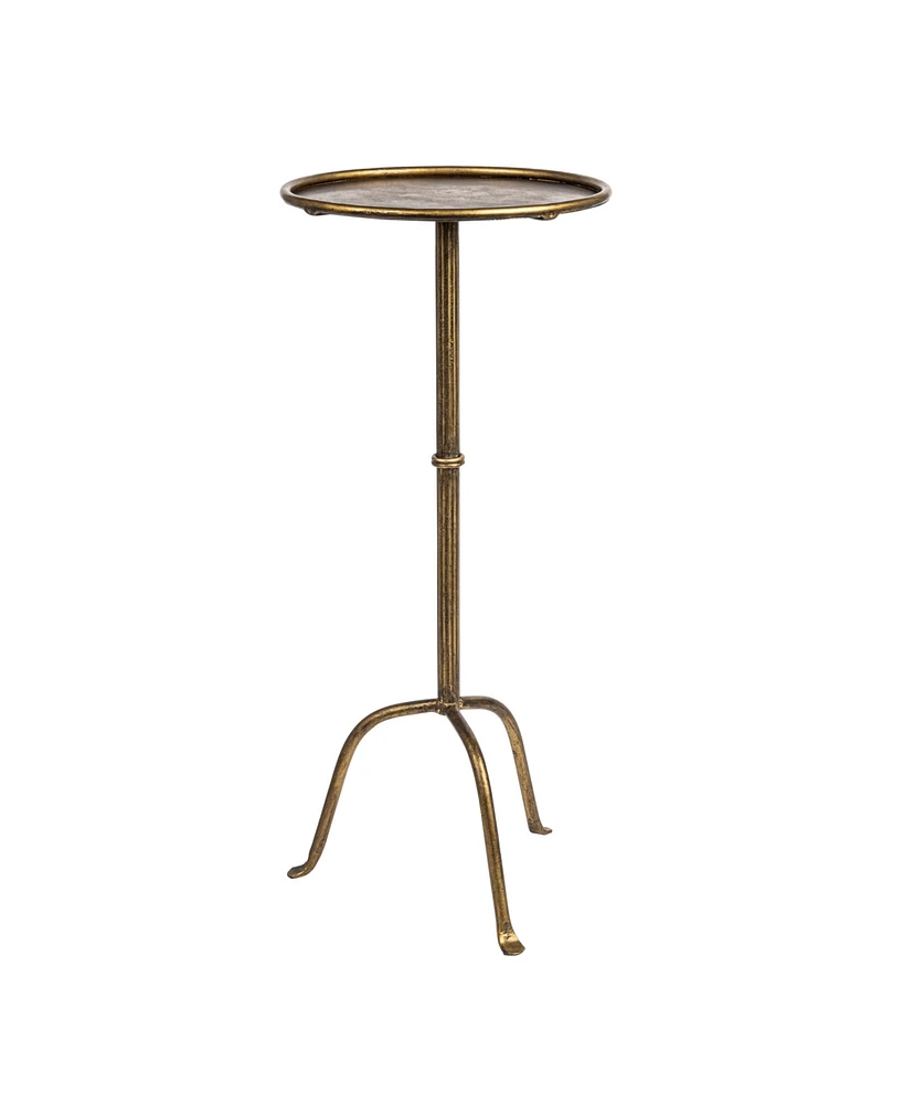 Creative Co-op 12.3" Metal Martini Footed Base Cocktail Table