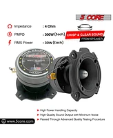 5 Core 6.5 inch Car Speakers & Tweeters Combo/ 2 Mid Range Speakers| 4Ohm, 2 Premium Tweeters - MR6.5-4oHMX2Pcs+Tw-BULLET180X2Pcs