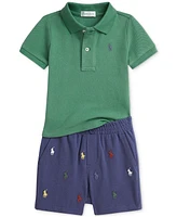 Polo Ralph Lauren Baby Boys Shirt & Embroidered Shorts Set
