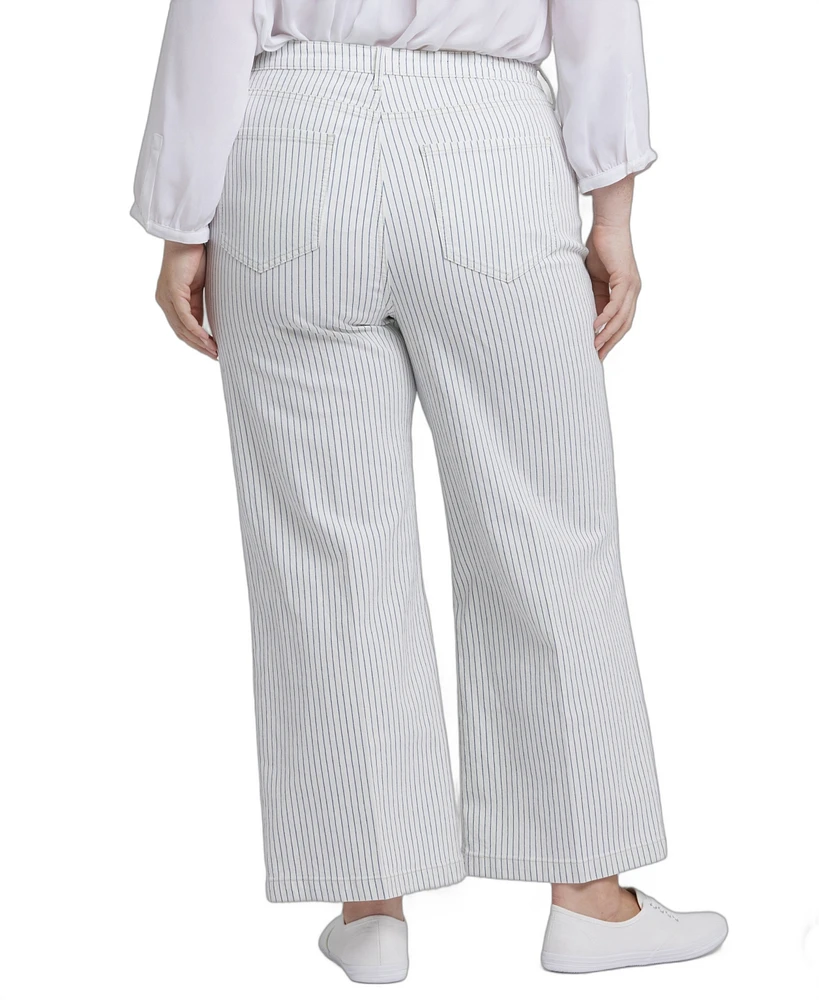Nydj Plus Wide Leg Ankle Jeans