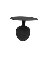 Creative Co-op 18" Metal Modern Textured Round Side Table