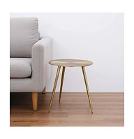 Elegant Round Metal Side Table with Sturdy Construction