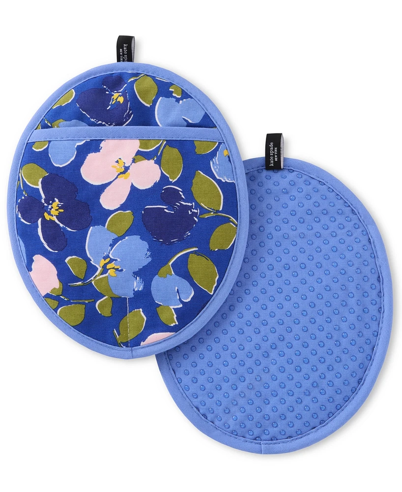 kate spade new york Painterly Bouquet Pot Holder Set, 8" x 10"