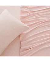 Linery & Co. Heathered Melange Cotton Jersey Knit Sheet Set