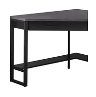 Corner Computer Desk 42" Sturdy Wood and Metal Frame for Home or Office Use