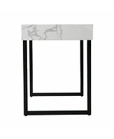 45" White and Black Writing Desk