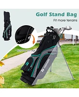 11 Pieces Complete Golf Club Package Set-Green