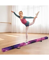 7 Feet Folding Portable Floor Balance Beam with Handles for Gymnasts