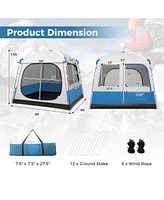 5 Person Camping Tent with Mesh Windows and Carrying Bag for Camping Hiking Traveling