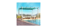 Outdoor Pergola with Retractable Canopy and Aluminum Frame