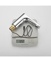 Battery Powered Touchless Single Hole Bathroom Faucet With Temperature Mixing Valve In Polished Chrome