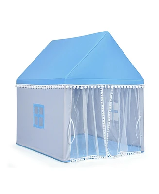 Kids Play Tent Large Playhouse Children Play Castle Fairy Tent Gift with Mat