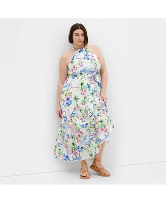 City Chic Plus Island Breeze Maxi Dress