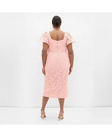 City Chic Plus Maisie Lace Midi Dress