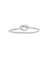 Bling Jewelry Minimalist Silver Ring: Stackable Infinity Love Knot Sterling Band