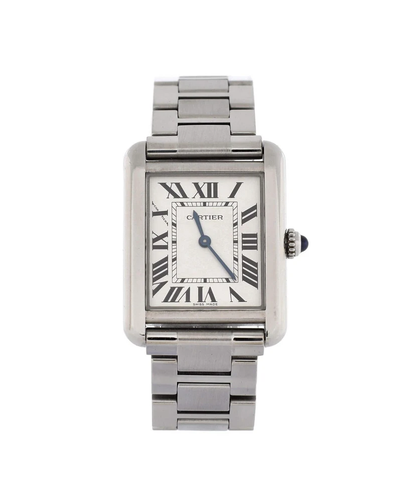 Pre-Owned Cartier Tank Solo Quartz Watch in Stainless Steel 24mm