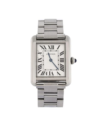 Pre-Owned Cartier Tank Solo Quartz Watch in Stainless Steel 24mm