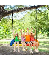 60 Inches Platform Tree Swing Outdoor with 2 Hanging Straps