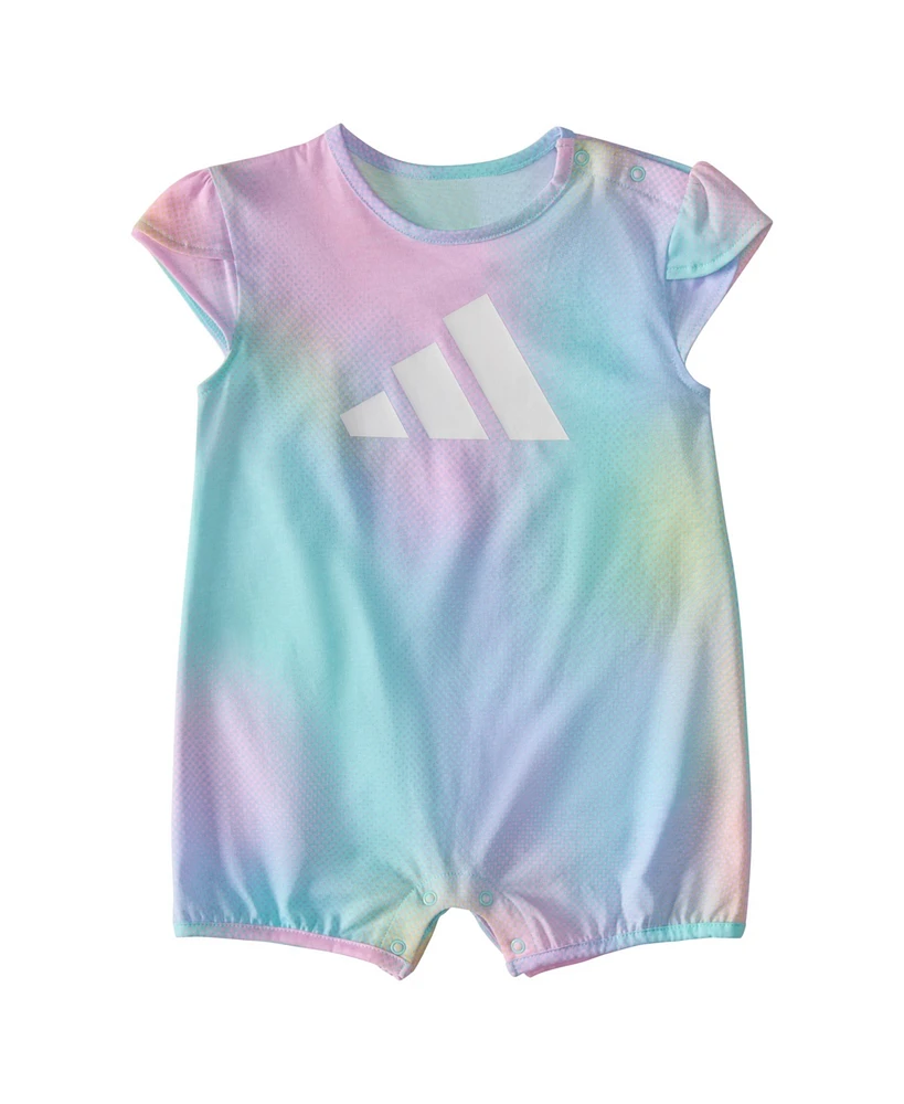 adidas Baby Girls Short Sleeve Printed Shortie Romper