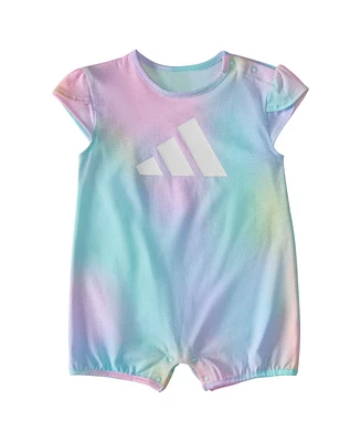 adidas Baby Girls Short Sleeve Printed Shortie Romper