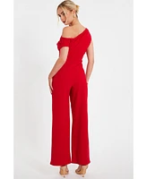 Quiz Women's Scuba Crepe Cap Sleeve Jumpsuit