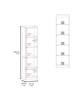 Beaver Balley Bookcase with Open Storage and 5 Shelves