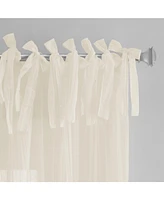 Elrene Home Fashions Jolie Semi-Sheer Tab Top Window Curtain
