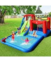 Inflatable Water Slide with Ocean Balls for Kids without Blower