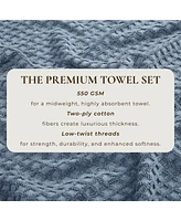 Linery & Co. Quick-Drying Cotton Diamond Waffle Textured 6-Piece Washcloth Set