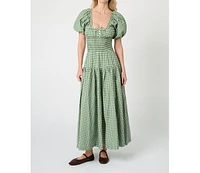WeWoreWhat Women's Smocked Waist Midi Dress
