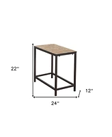 Tile-Top End Table – Stylish Side with Ceramic Inlay for Living Room or Hallway