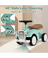 Kids Sit to Stand Vehicle with Working Steering Wheel and Under Seat Storage