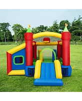 7-in-1 Kids Inflatable Bounce House with Ocean Balls and 480W Blower