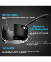 Cook N Home 8-Piece Nonstick Pots and Pans Kitchen Cookware Sets, Heavy Gauge, Stay Cool Handle, Marble